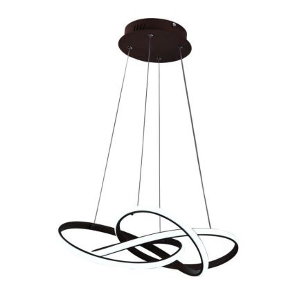 LED dimmbare Hängeleuchte an Kabel LED/65W/230V 3000-6500K Ø 48 cm braun + Fernbedienung