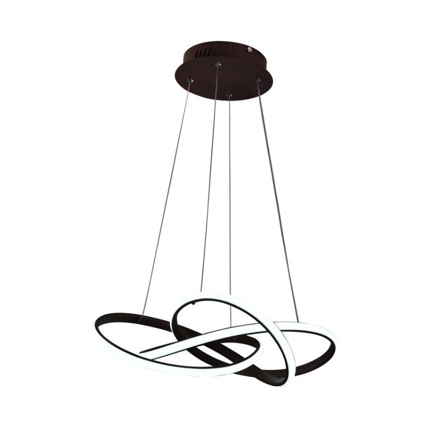 LED dimmbare Hängeleuchte an Kabel LED/65W/230V 3000-6500K Ø 48 cm braun + Fernbedienung