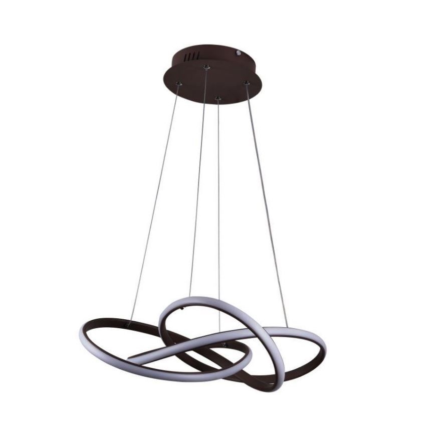 LED dimmbare Hängeleuchte an Kabel LED/65W/230V 3000-6500K Ø 48 cm braun + Fernbedienung