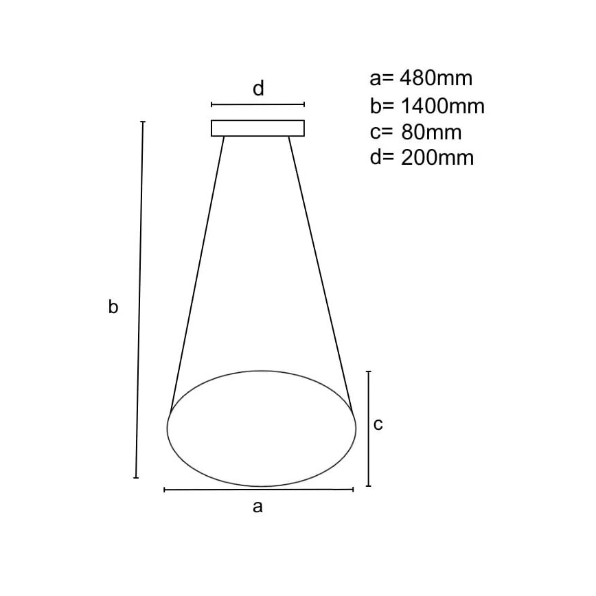 LED dimmbare Hängeleuchte an Kabel LED/65W/230V 3000-6500K Ø 48 cm braun + Fernbedienung