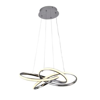 LED dimmbare Hängeleuchte an Seil LED/65W/230V 3000-6500K Ø 48 cm grau + Fernbedienung