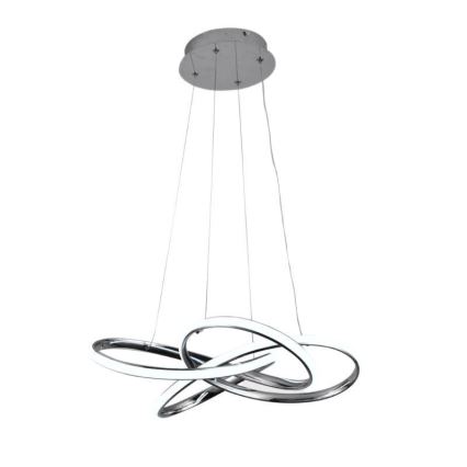 LED dimmbare Hängeleuchte an Seil LED/65W/230V 3000-6500K Ø 48 cm grau + Fernbedienung