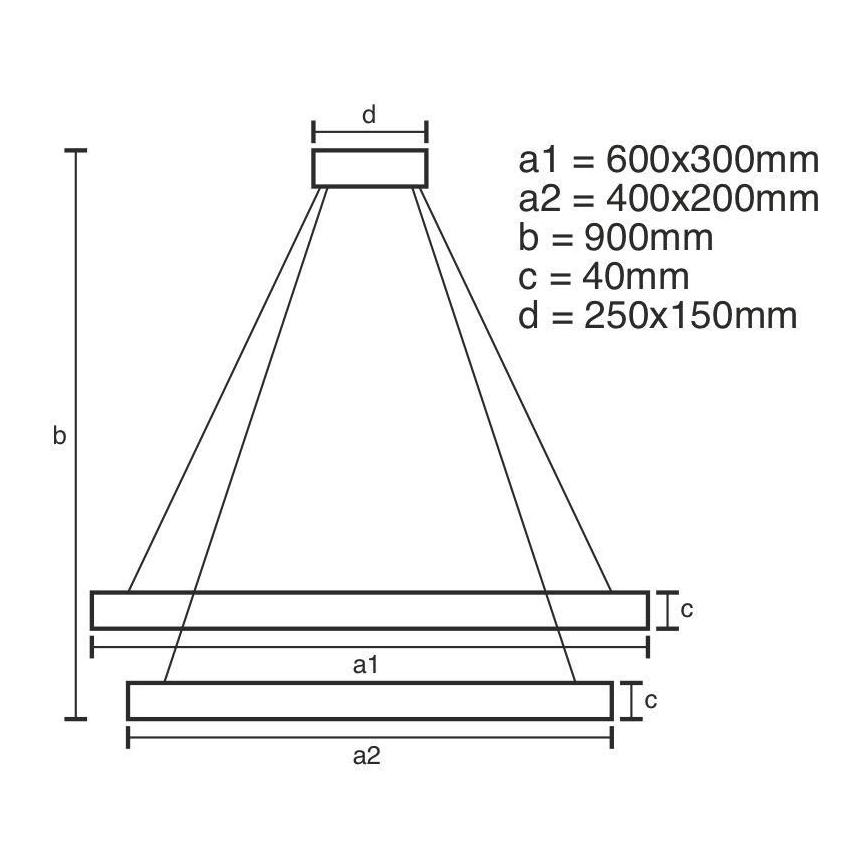 LED dimmbare Hängeleuchte an Kabel LED/65W/230V 3000-6500K + Fernbedienung