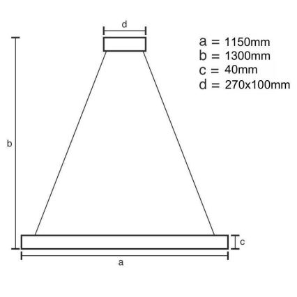 LED dimmbare Hängeleuchte an Kabel LED/65W/230V 3000-6500K + Fernbedienung