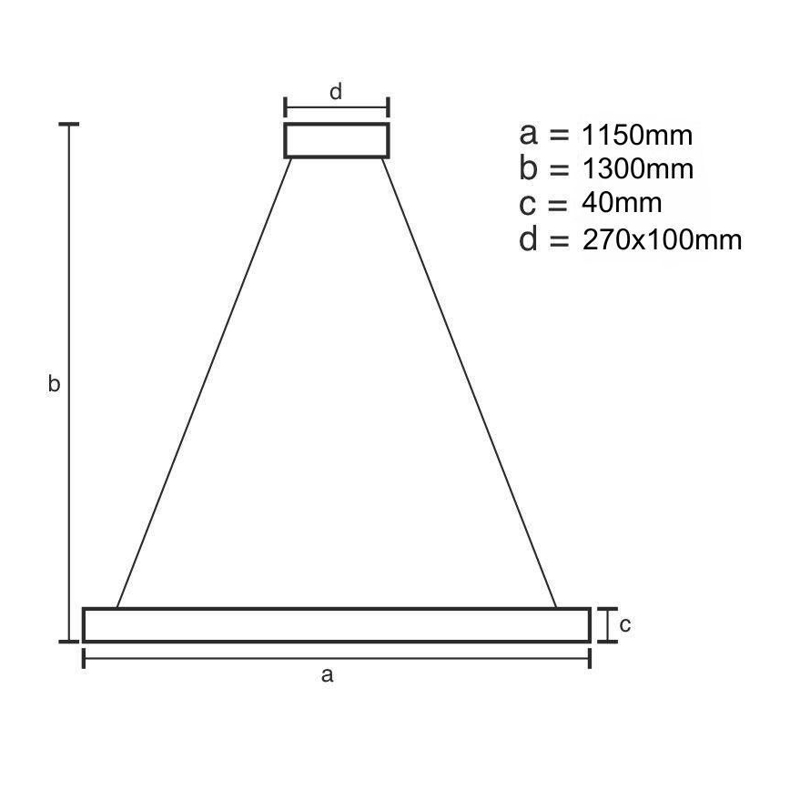 LED dimmbare Hängeleuchte an Kabel LED/65W/230V 3000-6500K + Fernbedienung
