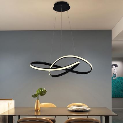 LED dimmbare Hängeleuchte an Kabel LED/70W/230V 3000-6500K Ø 55 cm + Fernbedienung
