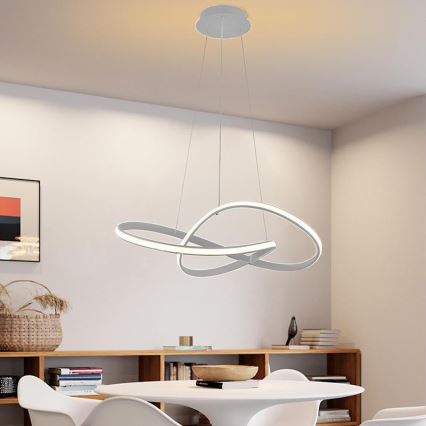 LED dimmbare Hängeleuchte an Kabel LED/70W/230V 3000-6500K Ø 55 cm + Fernbedienung