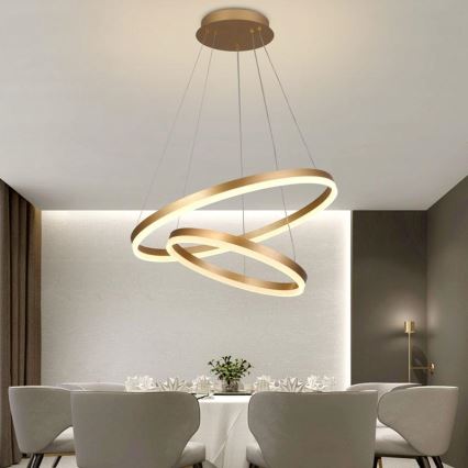 LED dimmbare Hängeleuchte an Kabel LED/70W/230V 3000-6500K Ø 60 cm + Fernbedienung