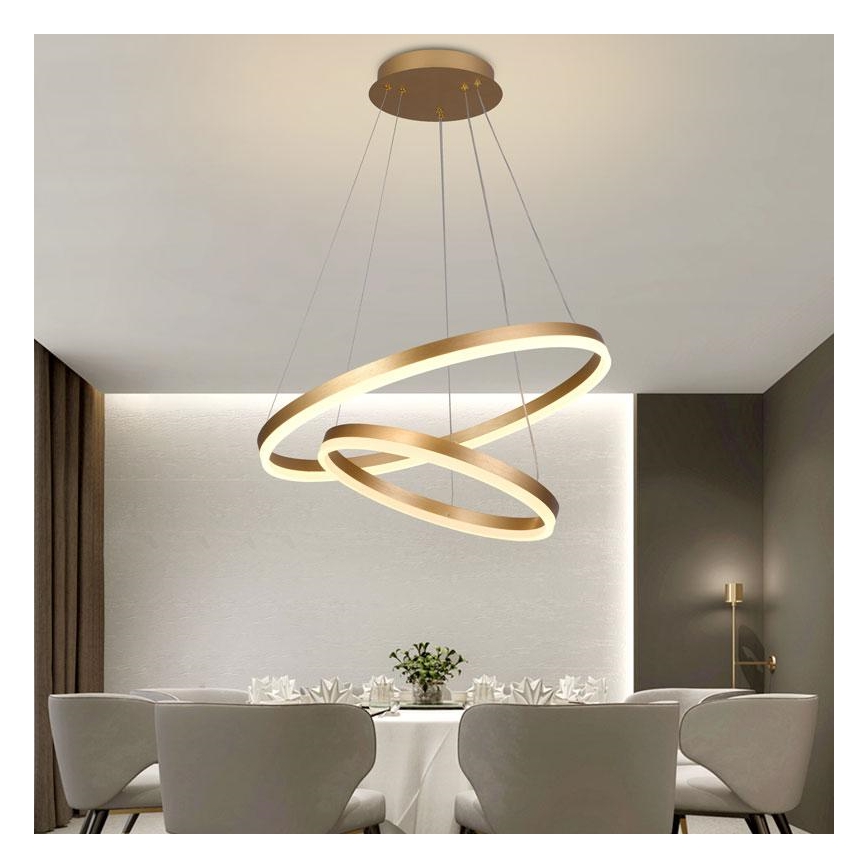 LED dimmbare Hängeleuchte an Kabel LED/70W/230V 3000-6500K Ø 60 cm + Fernbedienung