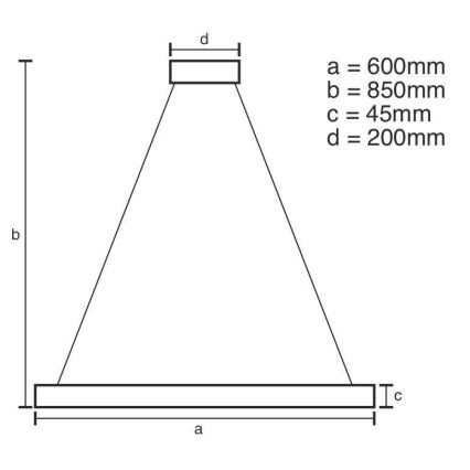 LED dimmbare Hängeleuchte an Kabel LED/70W/230V 3000-6500K Ø 60 cm + Fernbedienung