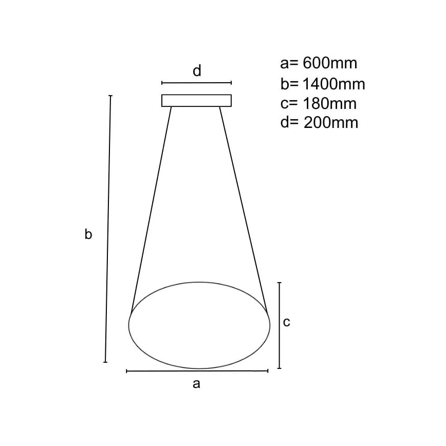 LED dimmbare Hängeleuchte an Kabel LED/70W/230V 3000-6500K Ø 60 cm + Fernbedienung