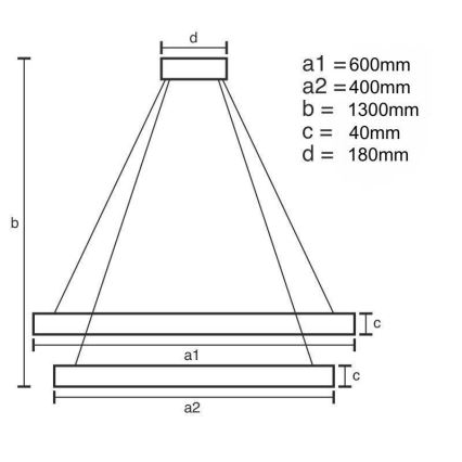 LED dimmbare Hängeleuchte an Kabel LED/70W/230V 3000-6500K + Fernbedienung