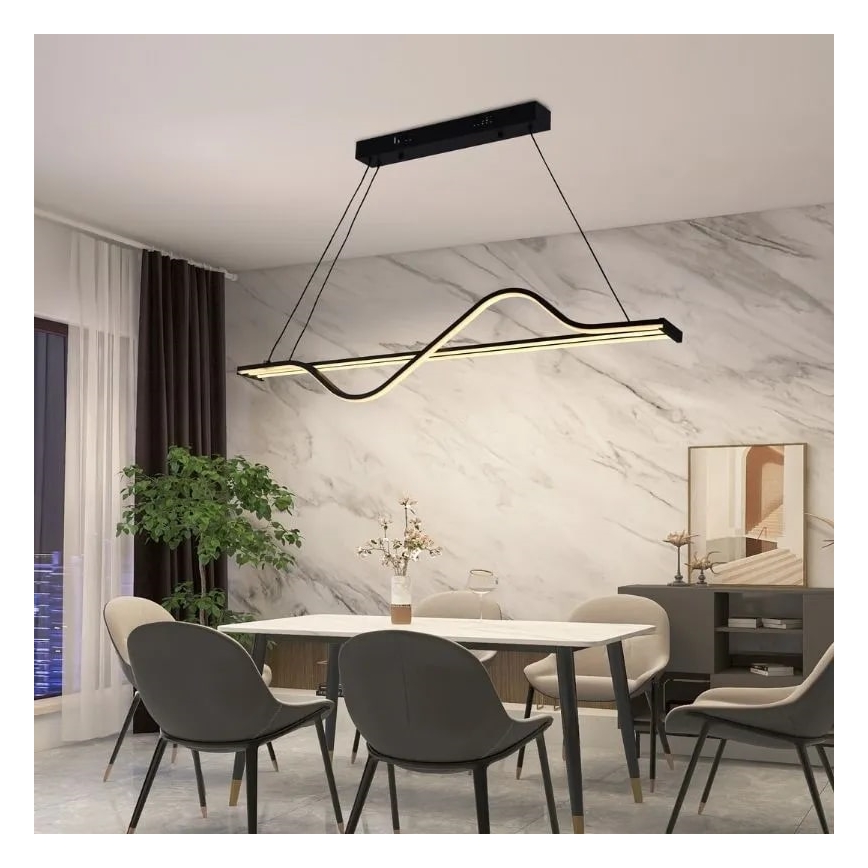 LED dimmbare Hängeleuchte an Kabel LED/70W/230V 3000-6500K + Fernbedienung