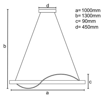 LED dimmbare Hängeleuchte an Kabel LED/70W/230V 3000-6500K + Fernbedienung