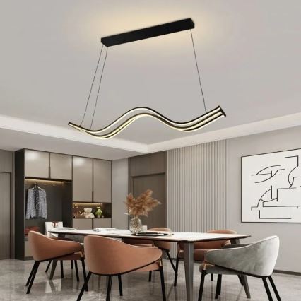 LED dimmbare Hängeleuchte an Kabel LED/70W/230V 3000-6500K + Fernbedienung