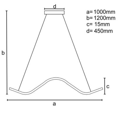 LED dimmbare Hängeleuchte an Kabel LED/70W/230V 3000-6500K + Fernbedienung