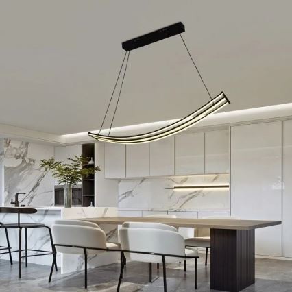 LED dimmbare Hängeleuchte an Kabel LED/70W/230V 3000-6500K + Fernbedienung