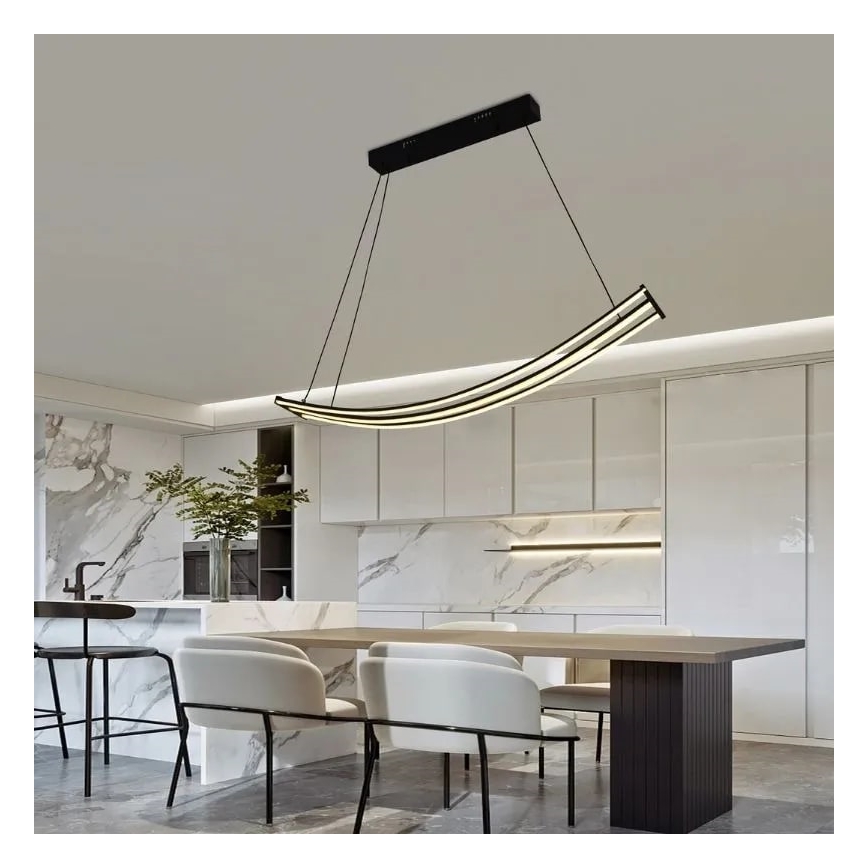 LED dimmbare Hängeleuchte an Kabel LED/70W/230V 3000-6500K + Fernbedienung