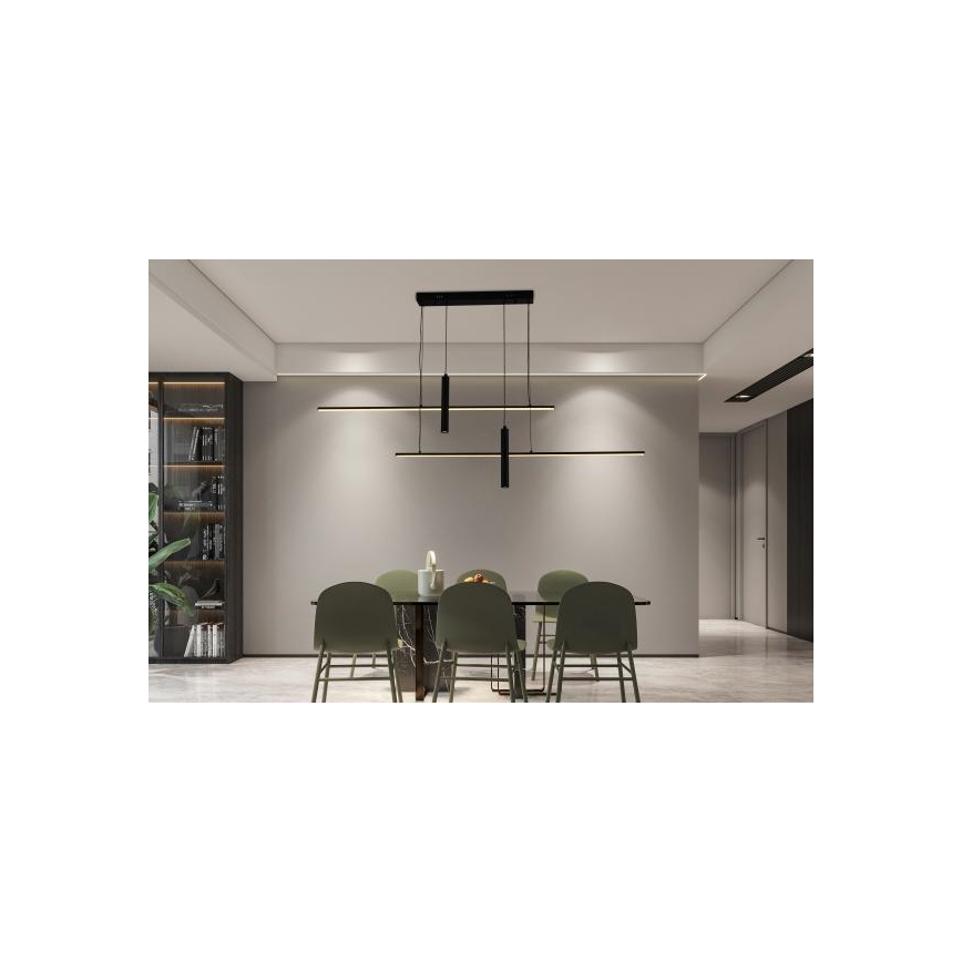 LED dimmbare Hängeleuchte an Kabel LED/70W/230V 3000-6500K + Fernbedienung