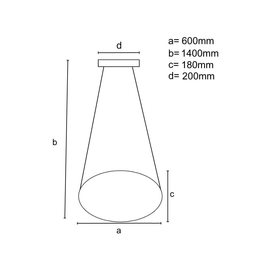 LED dimmbare Hängeleuchte an Kabel LED/70W/230V 3000-6500K Ø 60 cm schwarz + Fernbedienung