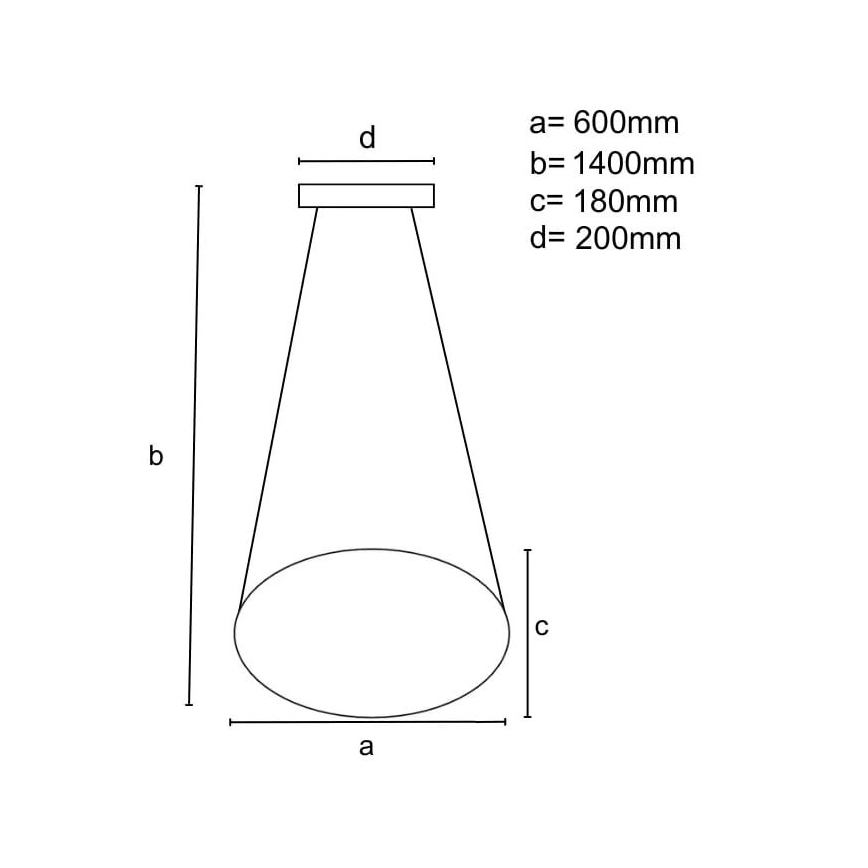 LED dimmbare Hängeleuchte an Kabel LED/70W/230V 3000-6500K Ø 60 cm weiß + Fernbedienung