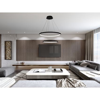 LED dimmbare Hängeleuchte an Kabel LED/75W/230V 3000-6500K Ø 60 cm + Fernbedienung