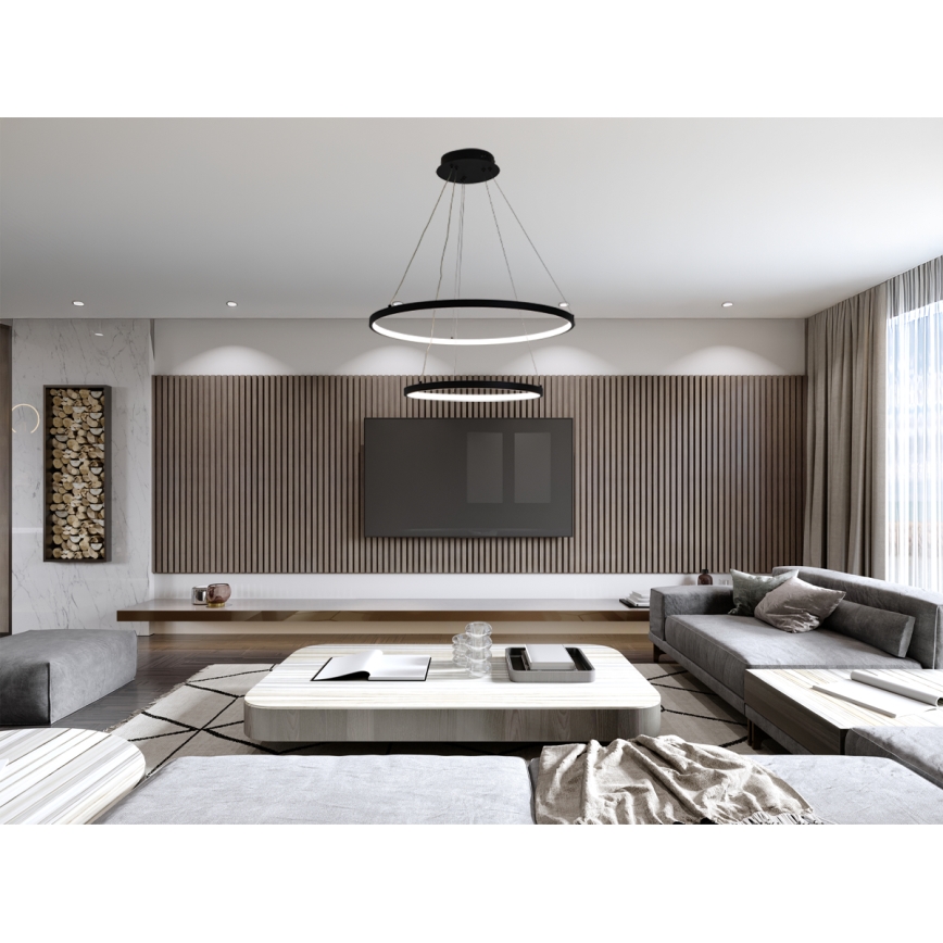 LED dimmbare Hängeleuchte an Kabel LED/75W/230V 3000-6500K Ø 60 cm + Fernbedienung