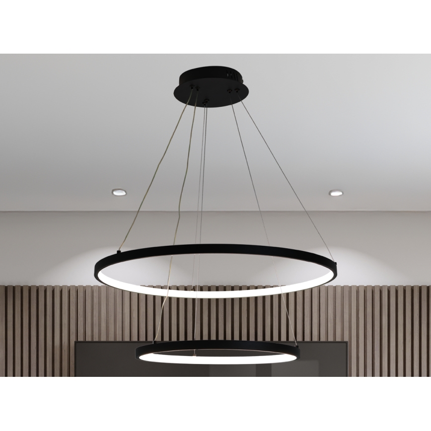 LED dimmbare Hängeleuchte an Kabel LED/75W/230V 3000-6500K Ø 60 cm + Fernbedienung