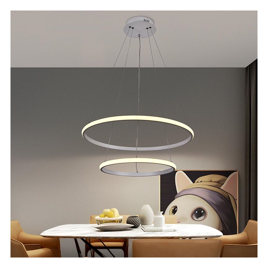 LED dimmbare Hängeleuchte an Kabel LED/75W/230V 3000-6500K Ø 60 cm + Fernbedienung