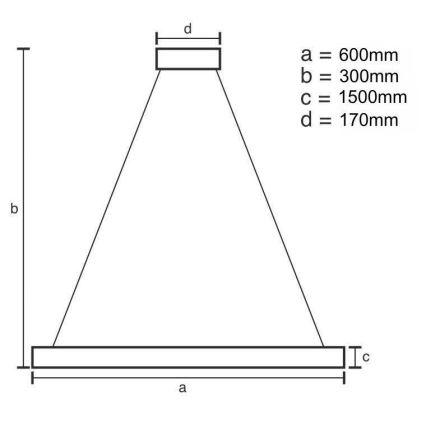 LED dimmbarer Kristall-Pendelleuchter an Kabel LED/80W/230V 3000-6500K gold + Fernbedienung