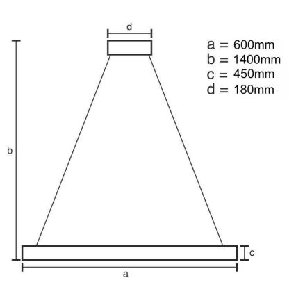 LED dimmbarer Kristall-Pendelleuchter an Kabel LED/80W/230V 3000-6500K gold + Fernbedienung