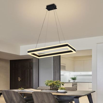 LED dimmbare Hängeleuchte an Kabel LED/80W/230V 3000-6500K + Fernbedienung