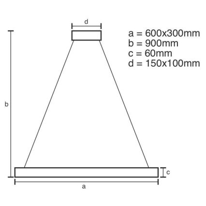 LED dimmbare Hängeleuchte an Kabel LED/80W/230V 3000-6500K + Fernbedienung