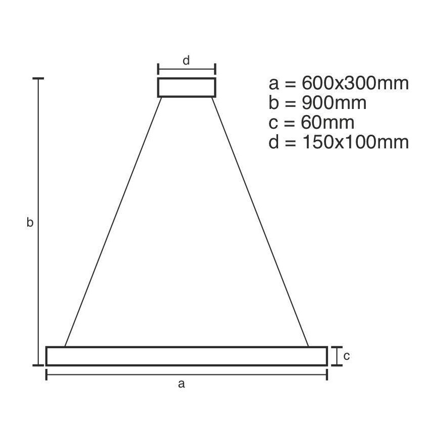 LED dimmbare Hängeleuchte an Kabel LED/80W/230V 3000-6500K + Fernbedienung