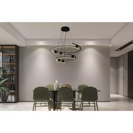 LED dimmbare Hängeleuchte an Kabel LED/80W/230V 3000-6500K Ø 60 cm + Fernbedienung