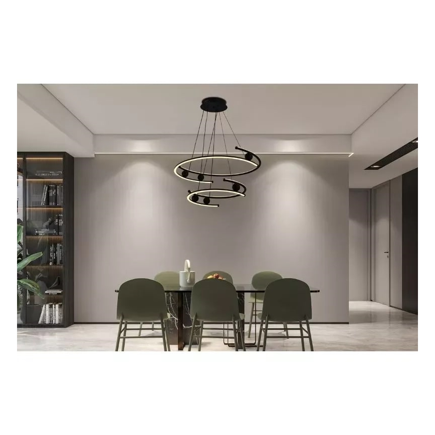 LED dimmbare Hängeleuchte an Kabel LED/80W/230V 3000-6500K Ø 60 cm + Fernbedienung