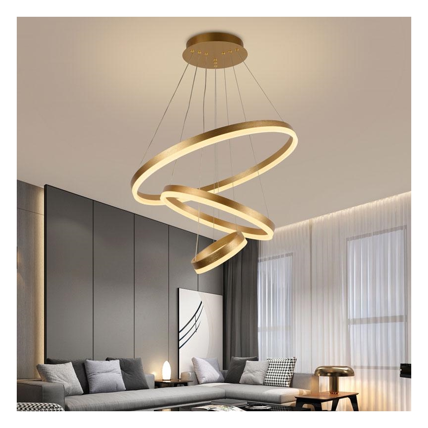 LED dimmbare Hängeleuchte an Kabel LED/85W/230V 3000-6500K Ø 60 cm + Fernbedienung