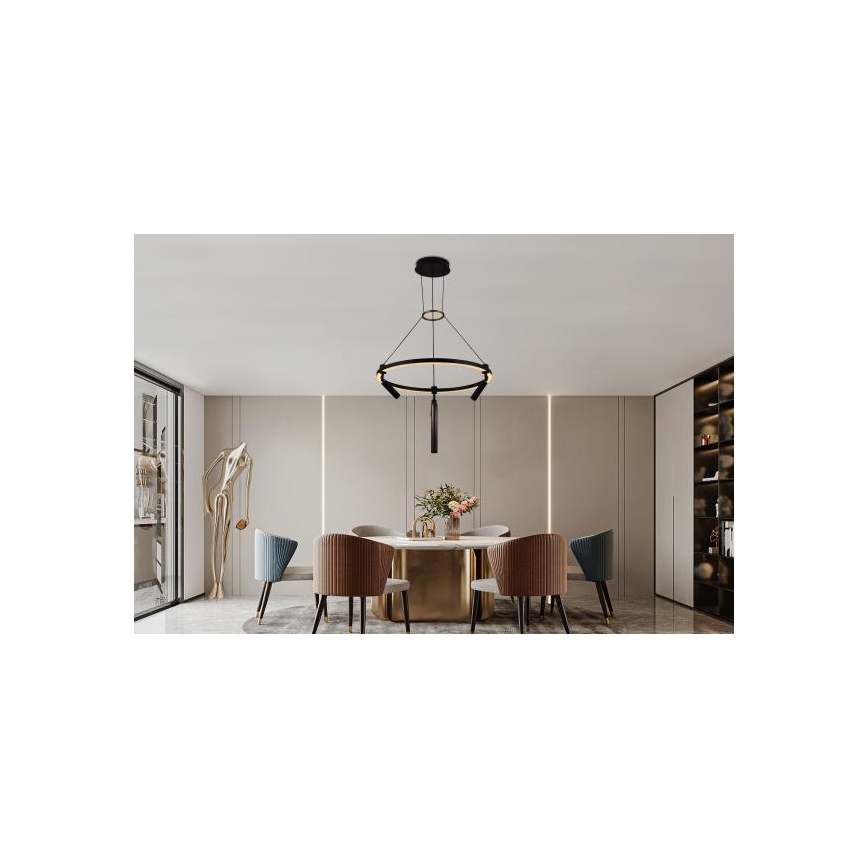 LED dimmbare Hängeleuchte an Kabel LED/85W/230V 3000-6500K + Fernbedienung