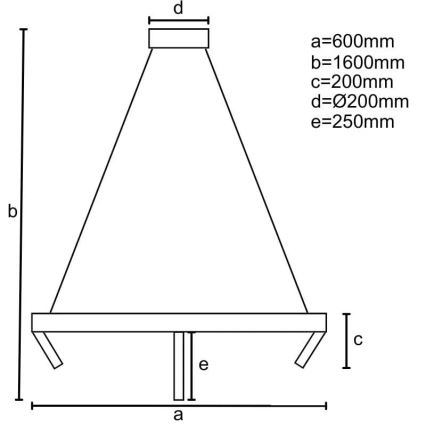 LED dimmbare Hängeleuchte an Kabel LED/85W/230V 3000-6500K + Fernbedienung