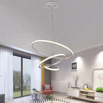 LED dimmbare Hängeleuchte an Kabel LED/90W/230V 3000-6500K Ø 60 cm + Fernbedienung