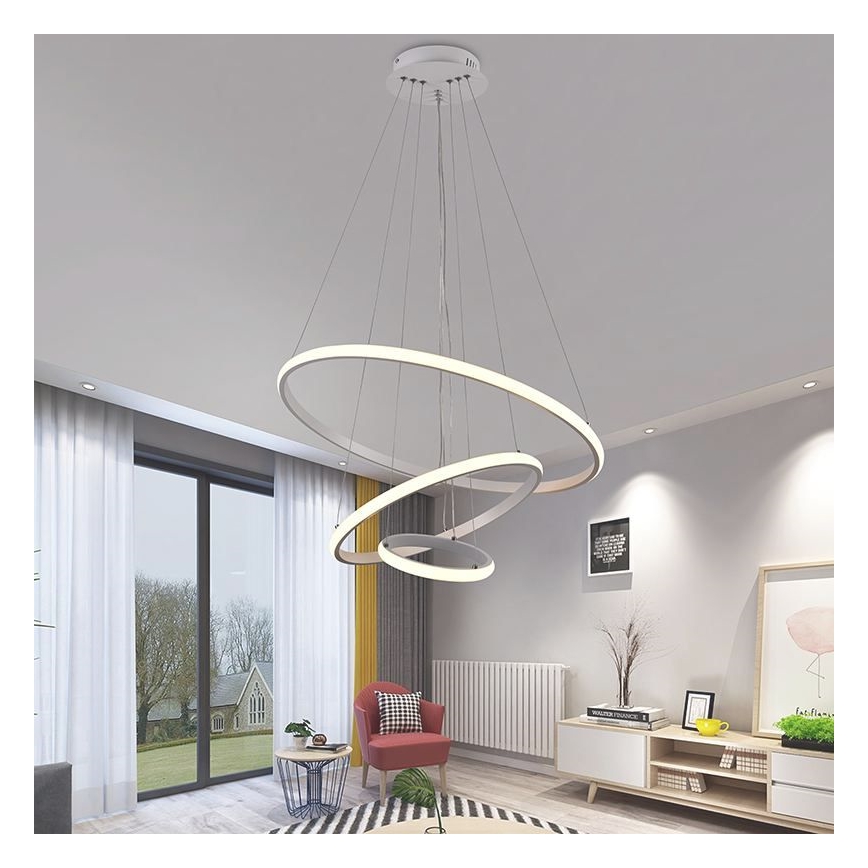 LED dimmbare Hängeleuchte an Kabel LED/90W/230V 3000-6500K Ø 60 cm + Fernbedienung