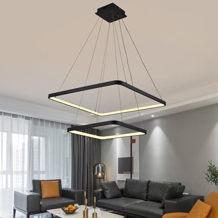 LED dimmbare Hängeleuchte an Kabel LED/90W/230V 3000-6500K + Fernbedienung
