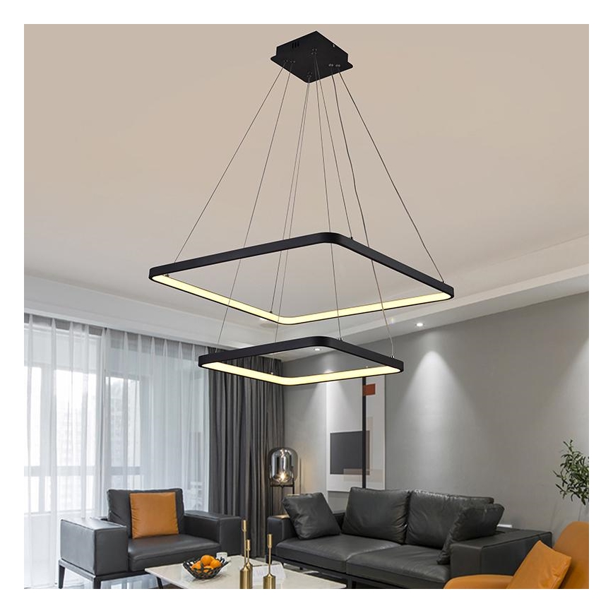 LED dimmbare Hängeleuchte an Kabel LED/90W/230V 3000-6500K + Fernbedienung