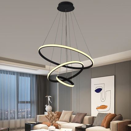 LED dimmbare Hängeleuchte an Kabel LED/90W/230V 3000-6500K Ø 60 cm + Fernbedienung