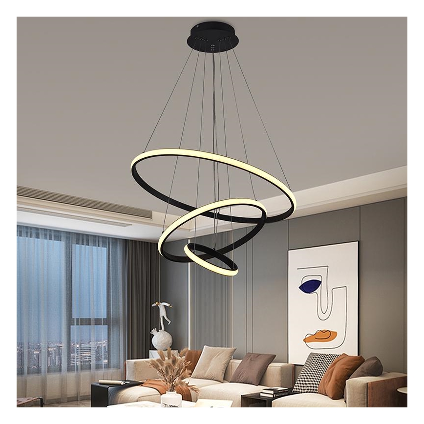 LED dimmbare Hängeleuchte an Kabel LED/90W/230V 3000-6500K Ø 60 cm + Fernbedienung
