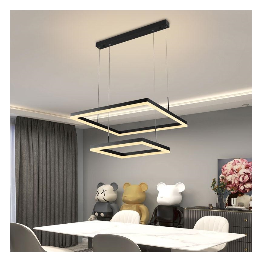 LED dimmbare Hängeleuchte an Kabel LED/90W/230V 3000-6500K + Fernbedienung
