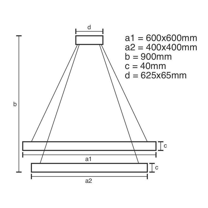 LED dimmbare Hängeleuchte an Kabel LED/90W/230V 3000-6500K + Fernbedienung