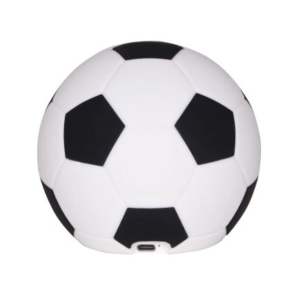 LED Dimmbare Kinder-Leuchte mit Touch-Funktion FOOTBALL LED/2W/5V USB 1200 mAh weiß/schwarz