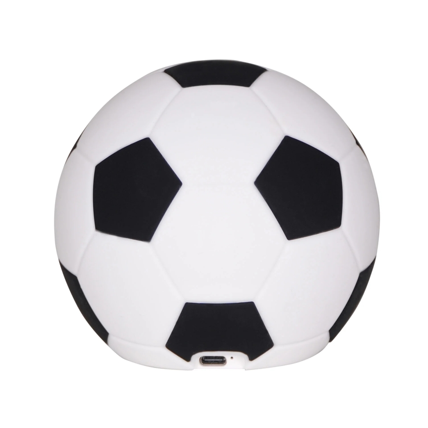 LED Dimmbare Kinder-Leuchte mit Touch-Funktion FOOTBALL LED/2W/5V USB 1200 mAh weiß/schwarz