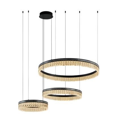 LED-dimmbarer Kristall-Kronleuchter an Stahlseil THALIA LED/120W/230V 3000-6000K + Fernbedienung